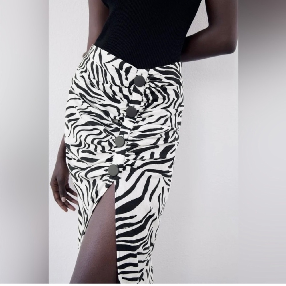 Zara Zebra Midi Skirt 🦓🦓